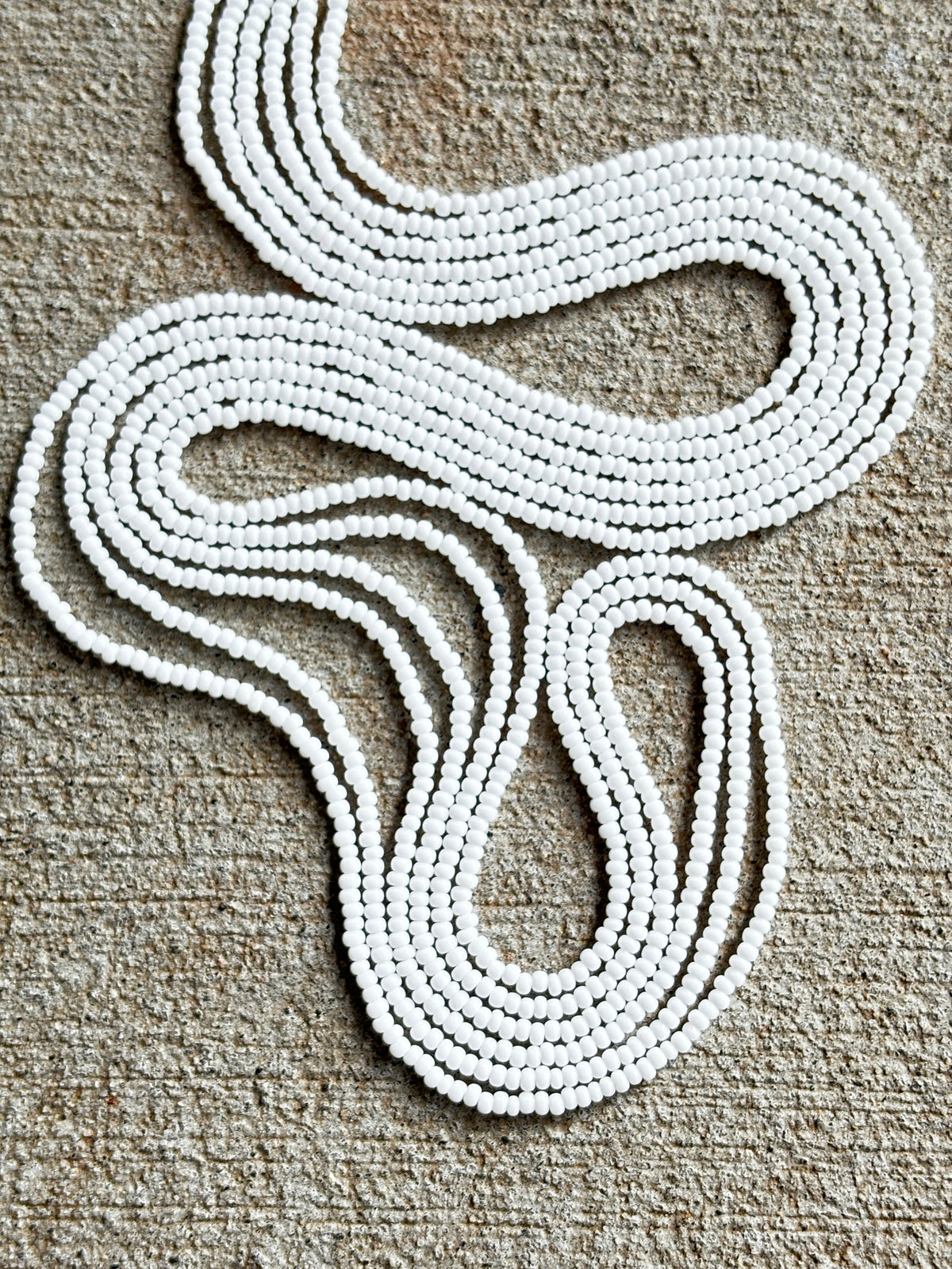Blanc Edit white waist beads, Raine Waistbeads