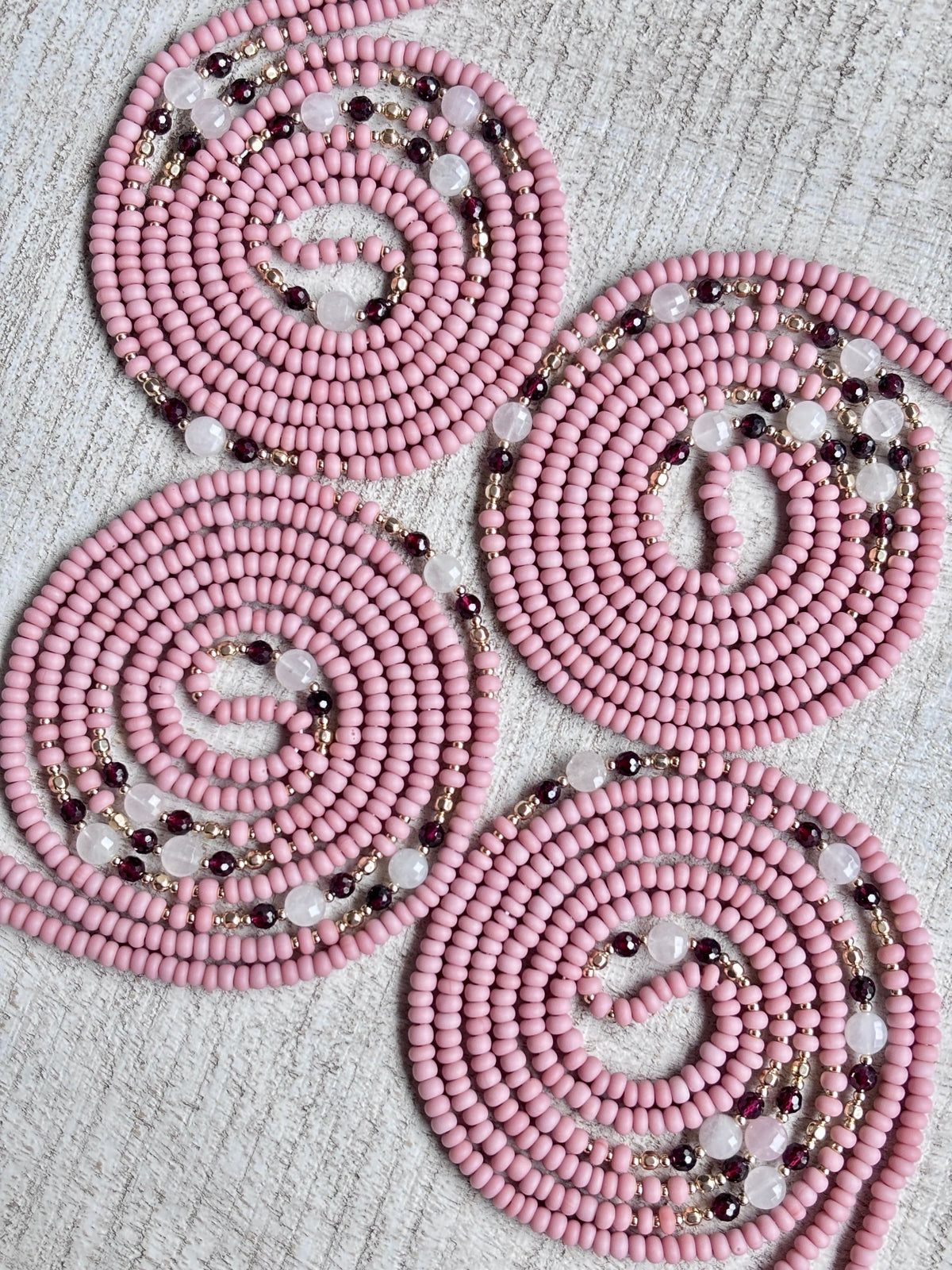 Pink Edit waist beads, Raine Waistbeads
