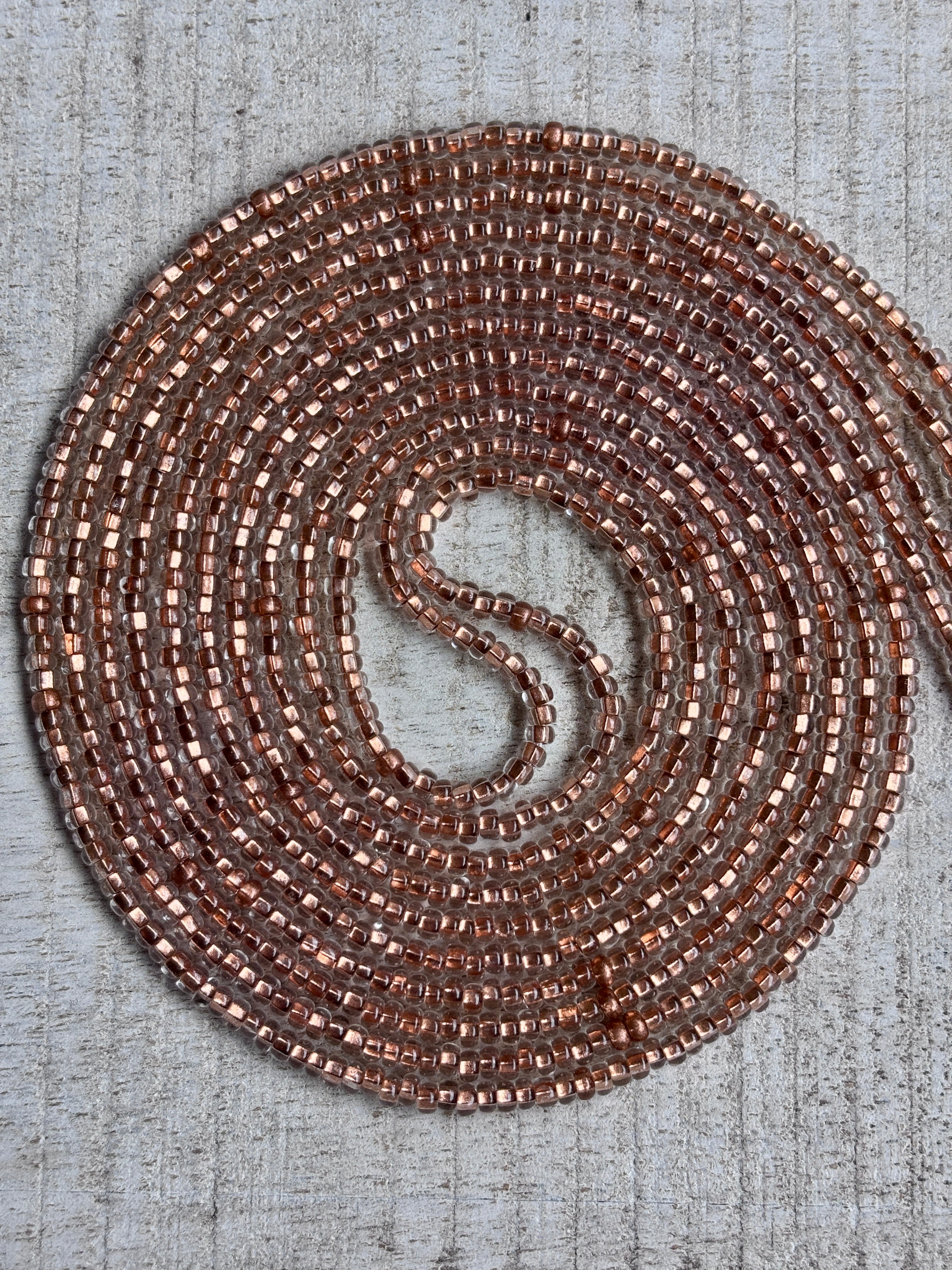 Brut Waistbead- Rose Gold African Handcrafted Waistbeads