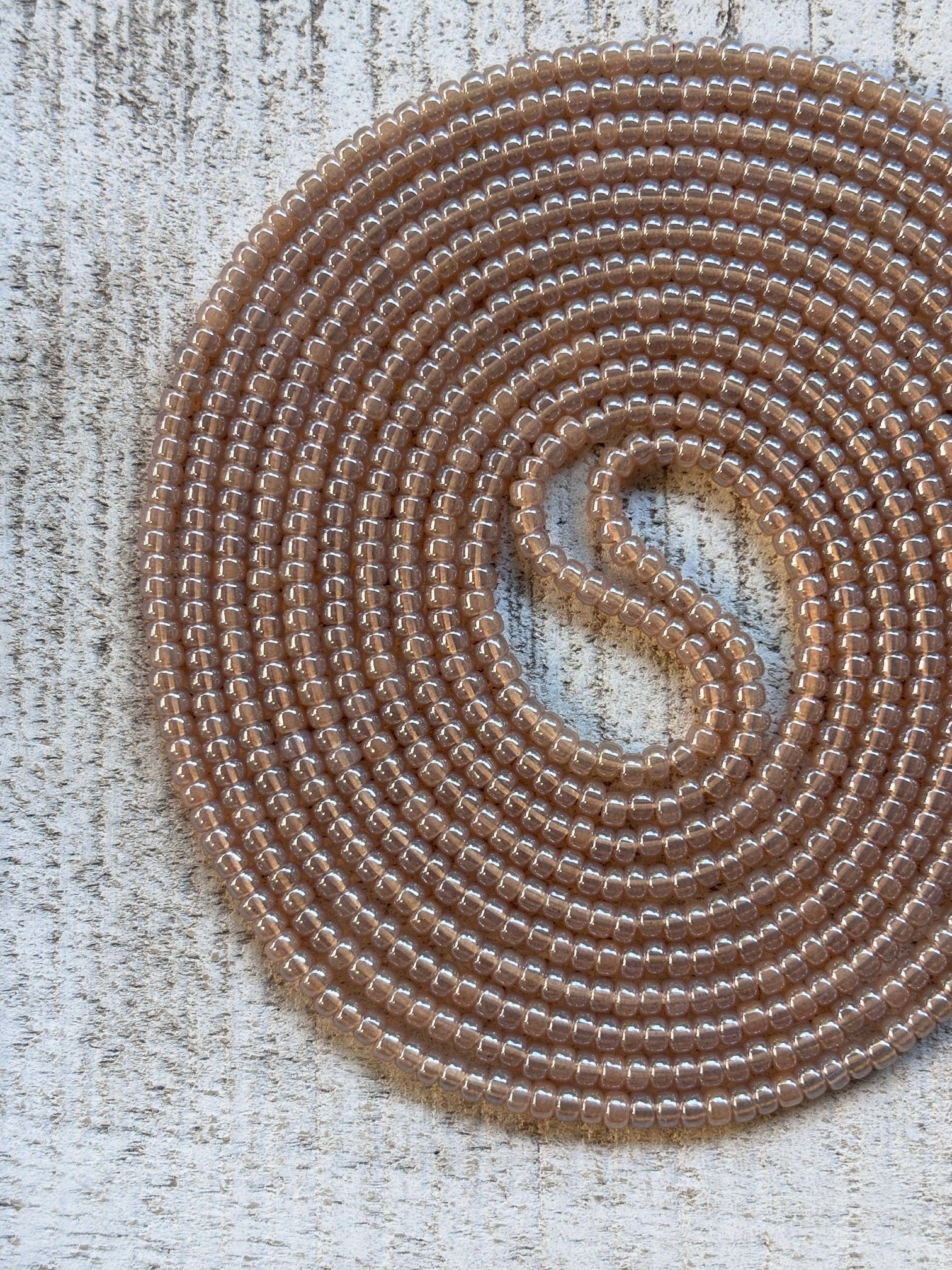 Topaz champagne tie-on waist beads by Raine Waistbeads