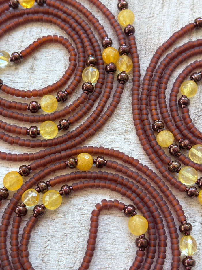 Sweet Nectar Waistbead, handcrafted African tie-on waist beads by Raine Waistbeads