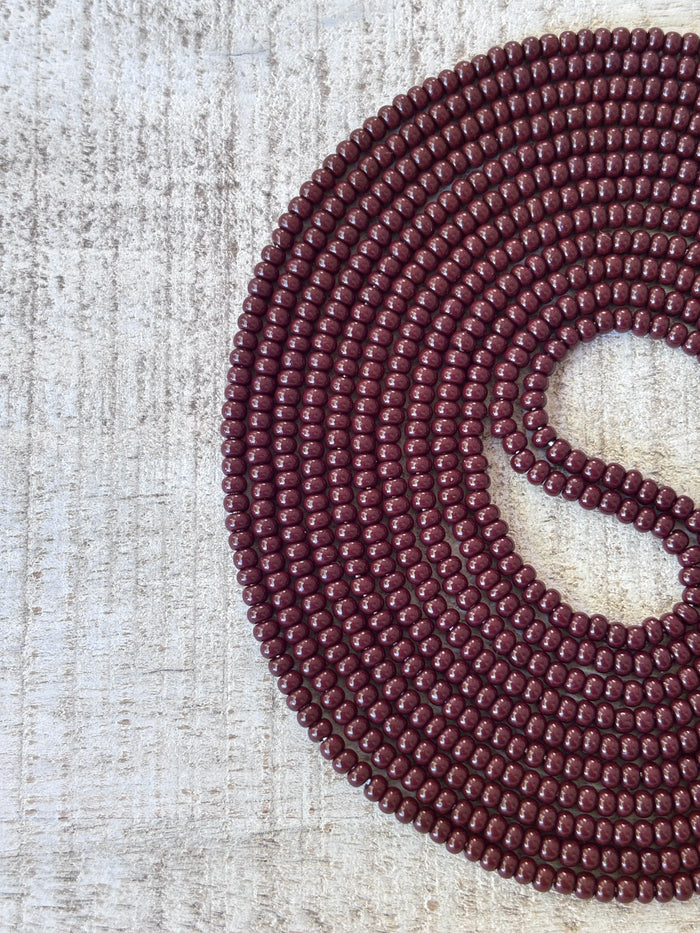Espresso Waistbead, handcrafted African tie-on waist beads by Raine Waistbeads