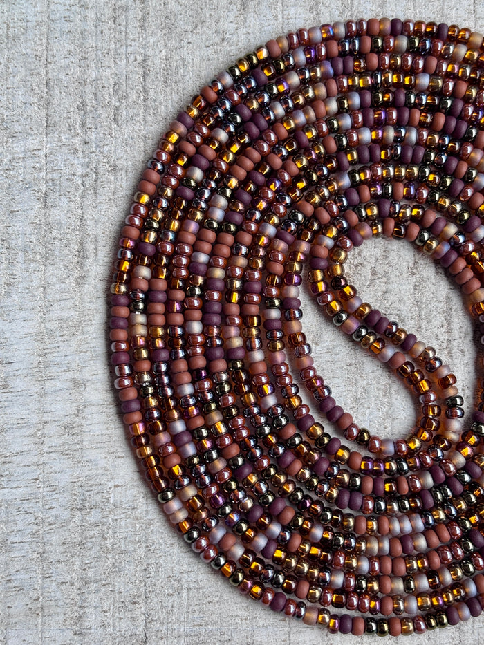 Godiva Waistbead, handcrafted African tie-on waist beads by Raine Waistbeads