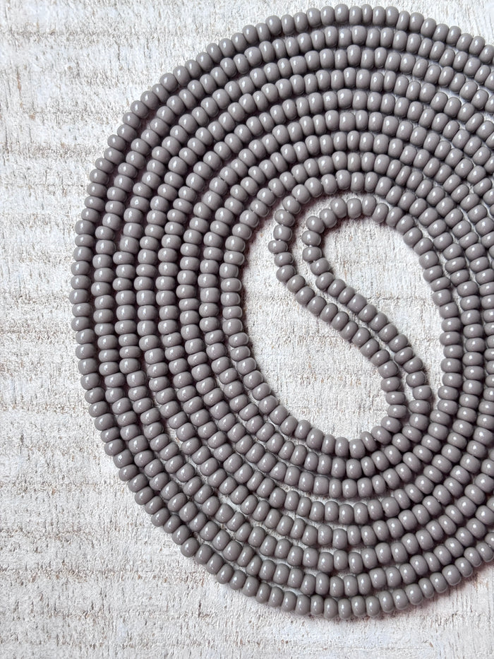Slate Waistbead, handcrafted African tie-on waist beads by Raine Waistbeads
