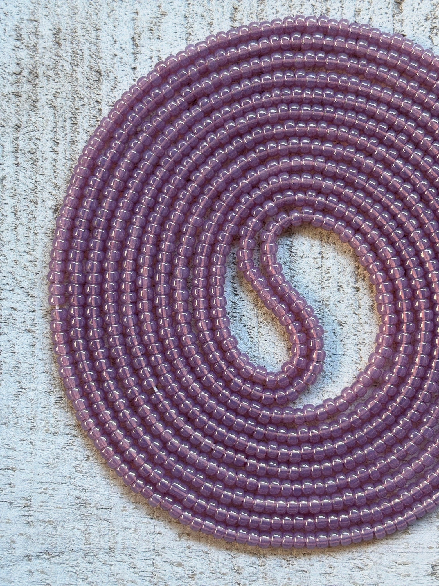 Opal lilac tie-on waist beads by Raine Waistbeads