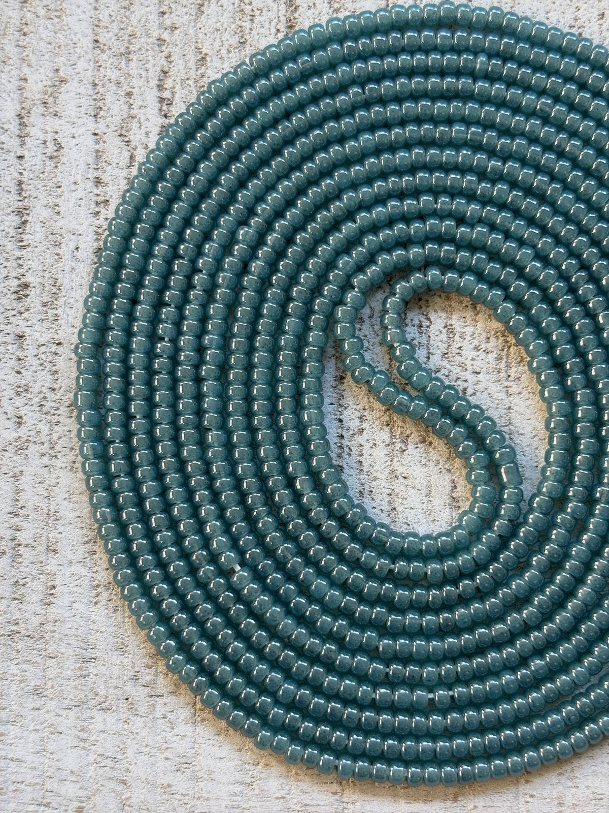 Tourmaline teal blue tie-on waist beads by Raine Waistbeads