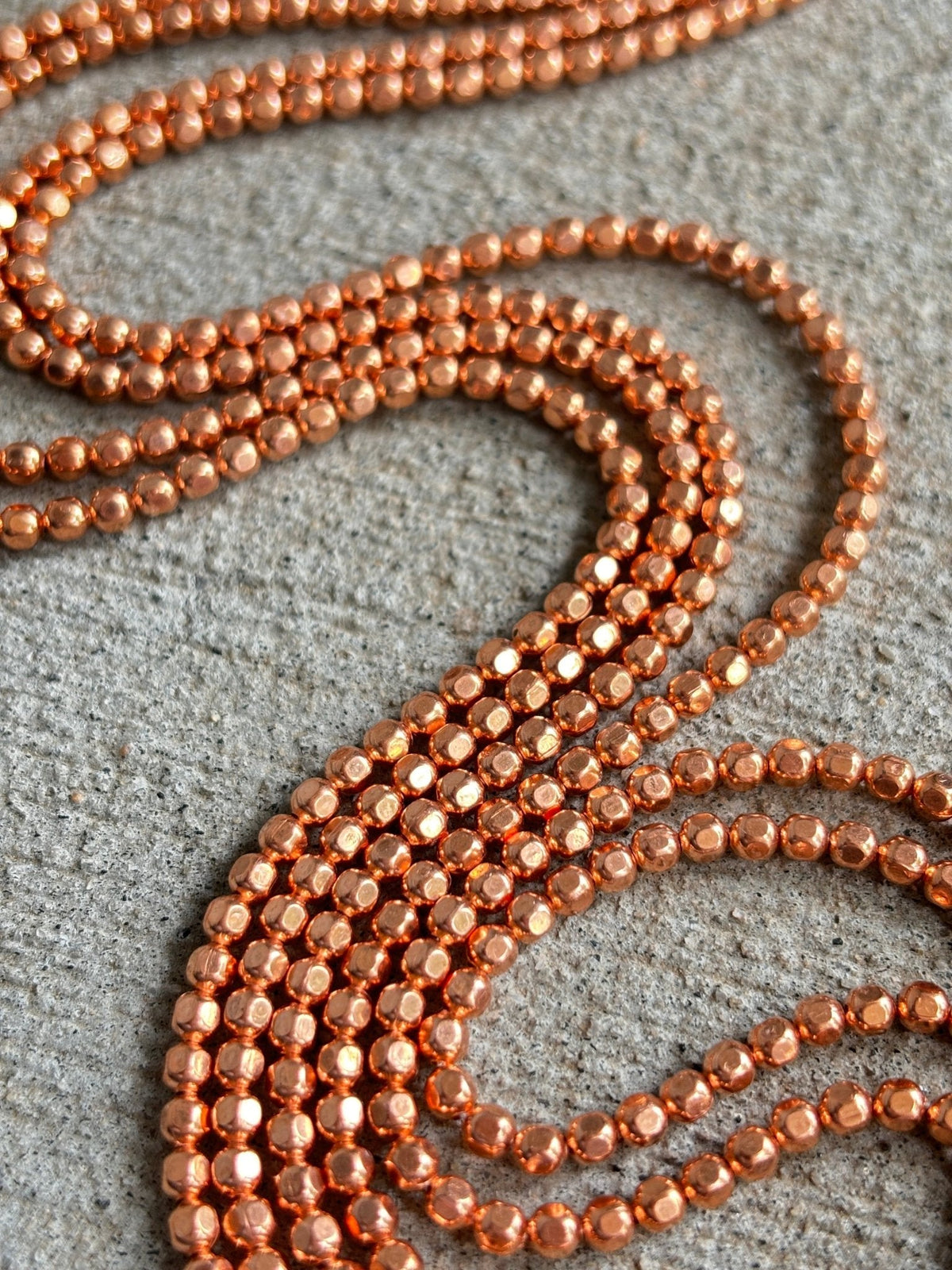 Diamond-cut solid copper waist beads, ALL Healing waistbead by Raine Waistbeads